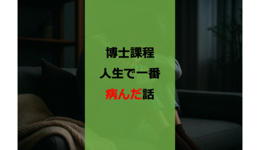 【正直に話します】博士課程、人生で一番病みました【メンブレ】